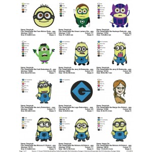 Package Despicable Me Embroidery Designs 02